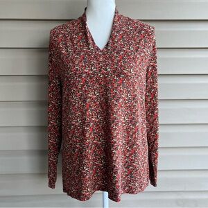•Talbots• Knit Abstract Patterned Pullover Top - Size XLP
